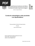 Conducta Odontológica Ante Pacientes Con Hipotiroidismo