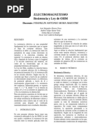 INFORME ELECTROMAGNETISMO. 2° CORTE. Resistencia Yley de OHM