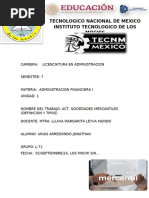 Act. Sociedades Mercantiles.. Admon Financiera I