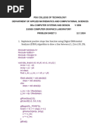 21X505 Problem Sheet3