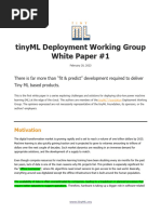 tinyML Deployment WG White Paper 1