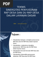 Teknik Penyusunan RKP DU-RKP Desa (KAKA BU - Landasan