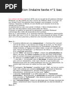 Explication Linéaire Texte 1