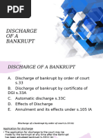 Discharge of A Bankrupt