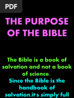 The Purpose of The Bible