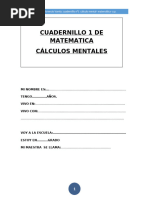 Cuadernillo 1 Calculo Mental