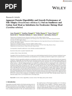 Aquaculture Research - 2024 - Maundu - Apparent Protein Digestibility and Growth Performance of Nile Tilapia Oreochromis