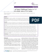 The Prevalence of Early Childhood Caries