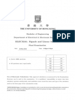 The University of Hong Kong: ELEC3241: Signals and Linear Systems