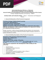 Activity Guide For The Development of The Practical Component and Evaluation Rubric - Unit 2 - Phase 3 - Educational and Pedagogical Practice