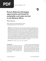 Harvey 2008 Poverty Reduction Strategies Opportunities and Threats For Sustainable Rural Water Services in Sub Saharan