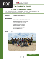 Informe General de Topografía para Catastro Rural y Urbano. Morrope