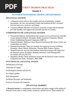 Module I Security Trading Practices