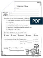 Open House Parent Handouts