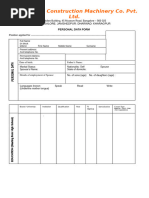 Personal Data Form