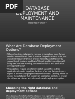 Database Deployment and Maintenance