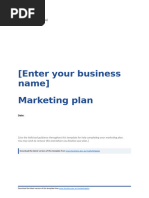 Marketing Plan Template