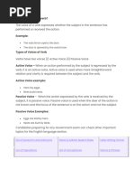 Active and Passive Voice