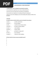 HUMAN RESOURCES or PEOPLE DEPARTMENT ESL Lesson Worksheet