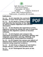 SCIENCE6 Exam Answer Key