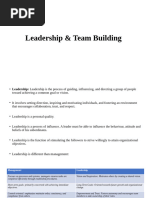 Leadership & Team Building