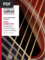 University of Salford Music Programme (Feb - May 2012)