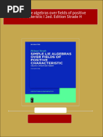 Ebooks File Simple Lie Algebras Over Fields of Positive Characteristic I 2ed. Edition Strade H All Chapters