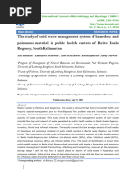 The Study of Solid Waste Management System of Hazardous and Poisonous Material in Public Health Centers of Barito Kuala Regency, South Kalimantan