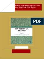 Instant Download Hate Speech in Asia and Europe Beyond Hate and Fear 1st Edition Myungkoo Kang (Editor) PDF All Chapter