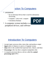 Introduction To Computers