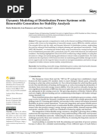 Dynamic Modeling of Distribution Power Systems Wit