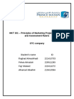 MKT 301 - Principles of Marketing Project Instruction and Assessment Rubric