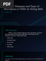 Lesson 1.3 Data Types and Description in VHDL and Verilog