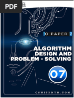 7 Algorithm and Problem Solving