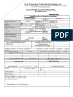 Solicitud de Registro Mercantil