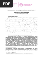 Nota de La CEE Sobre La Sanación Intergeneracional