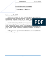 TP - INFO3 Initiation À MATLAB