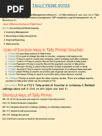 Tally Prime Notes