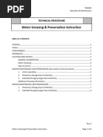 Motor Greasing & Preservation Instruction