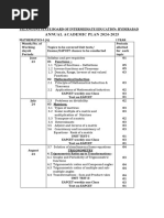 Annual Academic Plan Maths - I Yr