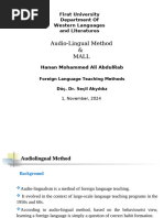 Audio-Lingual Method & MALL