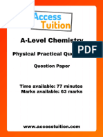 A Level Chemistry Physical Practical Questions QP