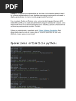 Operaciones y Notas de Python