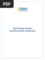 Zuci - Software Design Specification Template