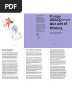 Design Management As A Way of Thinking