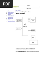 Block Diagram:: Device Control Using Mobile Phone