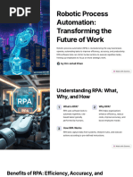 Robotic Process Automation Transforming The Future of Work