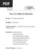 Tarea 12 Análisis de Regresión