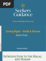 01 Living Right - Halal Haram - Shafi I Fiqh