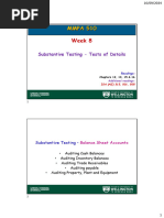 MMPA 510 Week 8 Substantive Testing - Balance Sheet and Income Statement Accounts - Complete Lecture Slides